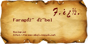 Faragó Ábel névjegykártya